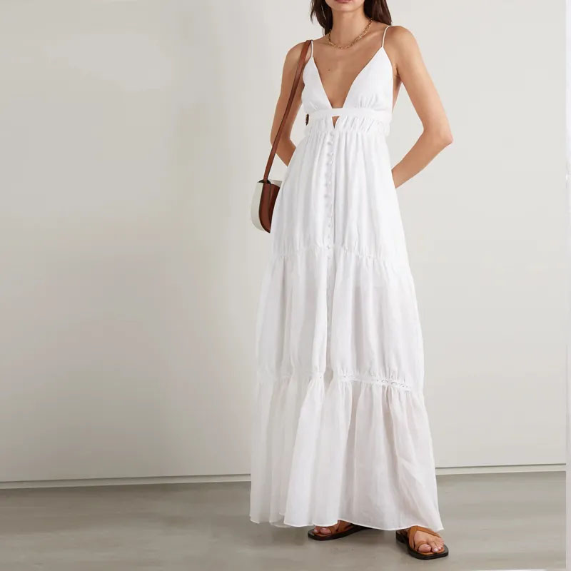 Bakit parami nang parami ang mga mamimili na pumili ng kaswal na mahaba na layered v leeg halter dress?